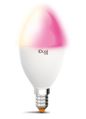 Ampoule E14 Led color iDual Blanc Plastique