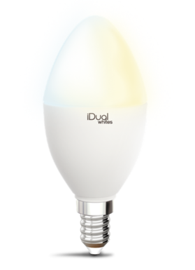 Ampoule E14 led iDual Blanc Plastique