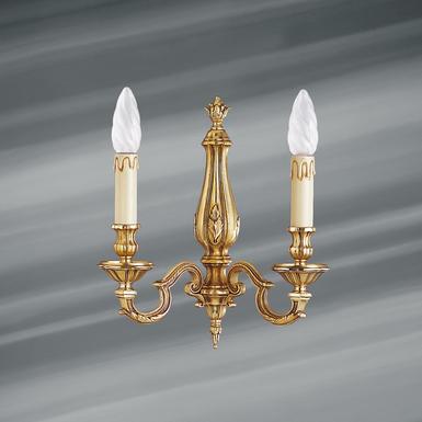Applique 2 lampes .bronze Lucien Gau Louis XIV Vieil or patiné Bronze