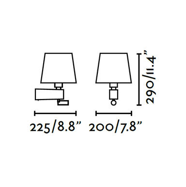 Applique 2 lampes led Faro Room Nickel mat