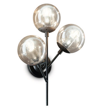 Applique 3 lampes design Ideal lux Kepler Noir Métal