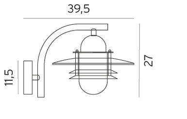Applique extérieure design Norlys Oslo acier galvanisé