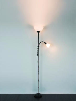 Lampadaire 2 lampes design Corep Fizz Noir Métal