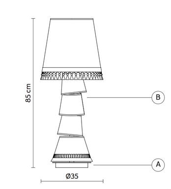 Lampe 3 lampes design Karman Margo Beige Métal - Tissus