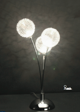 Lampe 3 lampes design Wofi Arc Chrome Métal