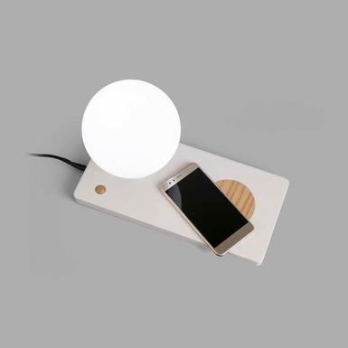 Lampe avec prise USB Faro Niko Blanc Métal