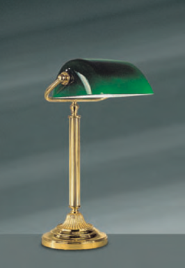 Lampe banquier Lucien Gau Bureau Or vif Bronze