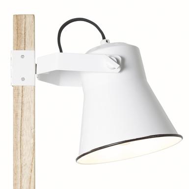 Lampe design Brilliant Plow Blanc Bois