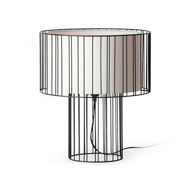 Lampe design Faro Linda Noir Métal/tissus