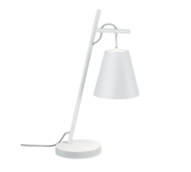 Lampe design Trio Andreus Blanc Métal - Tissus