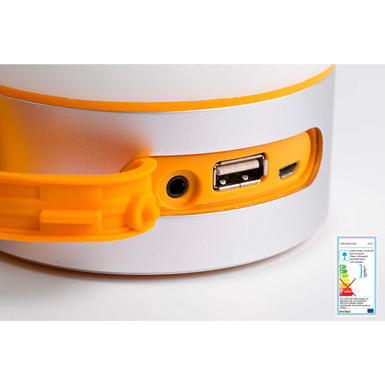 Lampe extérieure avec prise USB Faro Loud Orange Polycarbonate