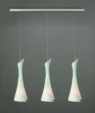Lustre 3 lampes design Mantra Zack Nickel Acier