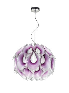 Suspension 3 lampes design Slamp Flora Violet Technopolymère