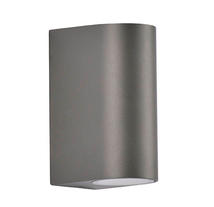 Applique extérieures 2 lampes design Corep William Gris anthracite Fonte d'aluminium