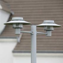 Lampadaire extérieur 2 Lampes design Roger Pradier Kerlouan Fonte d'aluminium