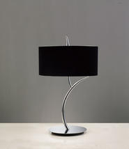 Lampe de bureau fabriquée en métal et tissu finition couleur chrome Mantra éclairage Modèle EVE
