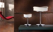 Lampe 2 lumières design Mantra Mediterraneao Chrome Metal + Verre Opal