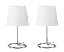 Lot de 2 lampes avec Abat-jour design Trio Twin Abat-jour Blanc Métal