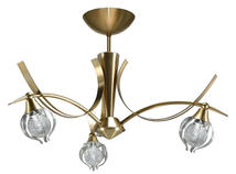 Lustre 3 Lampes design Cvl Physalis Bruni Bruni Laiton massif