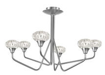 Lustre 6 lampes design Cvl Idea Nickel Laiton massif