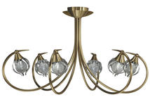 Lustre 6 Lampes design Cvl Physalis Bruni Bruni Laiton massif