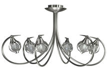 Lustre 6 Lampes design Cvl Physalis Nickel Nickel satiné Laiton massif