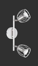 Spots 2 lampes design Trio Evian Blanc Métal