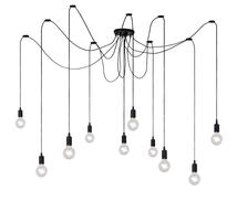 Suspension 10 lampes design Lucide Fix Noir Plastique
