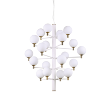 Suspension 20 lampes design Ideal lux Copernico Blanc Métal