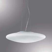 Suspension 3 lampes design Ideal lux Smarties bianco Verre dépoli Verre