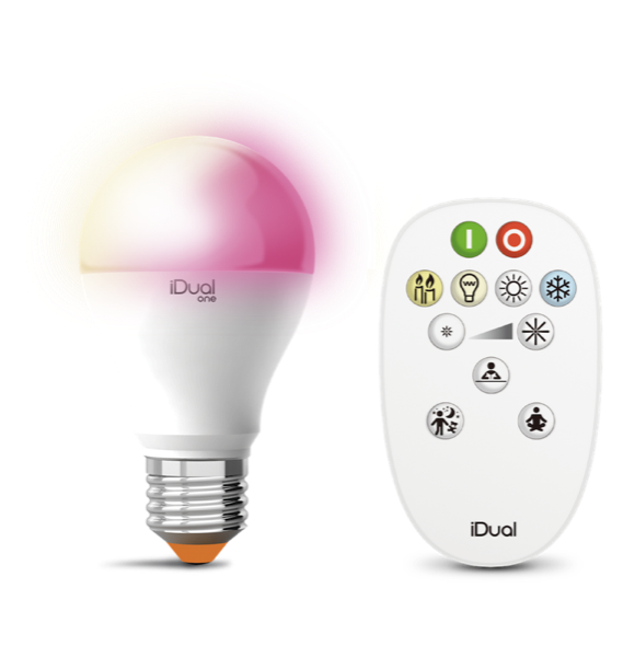 Ampoule LED E27 à changement de couleurs et télécommande - Centrakor