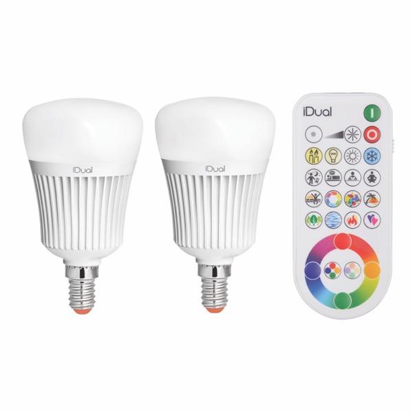 Ampoule LED E14 5W RGBW avec Télécommande Sans Fil,Changement de Couleur  Dimmable .5PCS RGB et blanc froid 5700K
