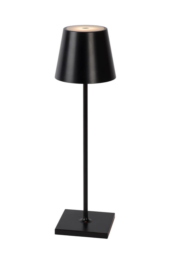 Lucide OREGON - Lampe de chevet - LED - 1x4W 3000K - Point de rechargement  USB - Noir