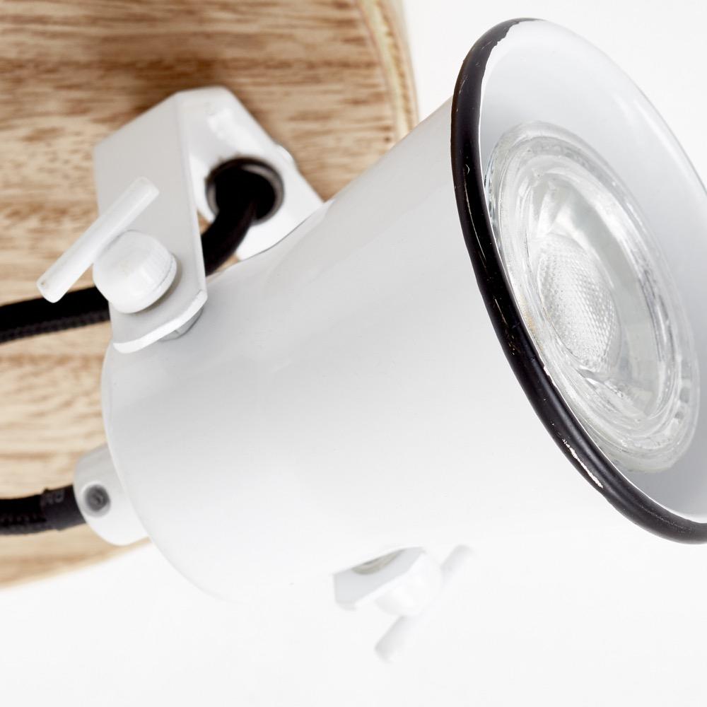 Plafonnier 3 lampes design Brilliant Seed Blanc Bois – Plafonniers avec  spots chez Web-Luminaire