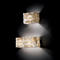 Appliques 2 lampes design Ideal lux Carrara Beige Albâtre
