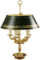 Lampe 5 lumières bouillotte Lucien Gau Empire Vert Bronze