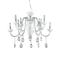 Lustre 11 lampes design Ideal lux Camelia Blanc Verre