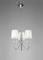 Lustre 3 lampes avec abat jour Mantra Loewe chrome Chrome Métal