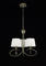 Lustre 3 lampes classique Mantra Mara antique Antique Métal  et Abat jour en tissus