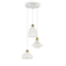 Suspension 3 lampes design Ideal lux Lugano Blanc Céramique
