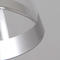 Suspension 3 lampes design Ryckaert Transparente ronde bord argentée Laiton massif