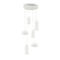 Suspension 6 lampes design Ideal lux Yoga Blanc Métal